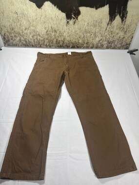 Key Industries Men's Brown Duck Canvas Carpenter Work Pants 38x30